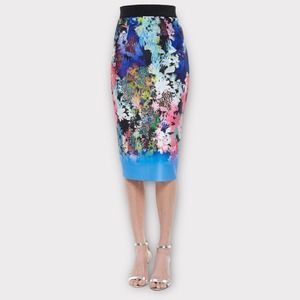 Milly Multicolor Floral Pencil Skirt